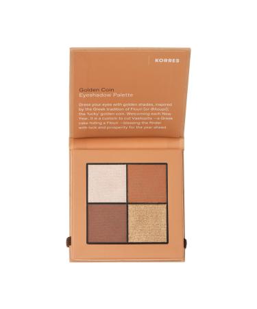 KORRES KORRES Golden Coin Gold Eyeshadow Palette 4 Intense Shades Silicone & Paraben Free 5g