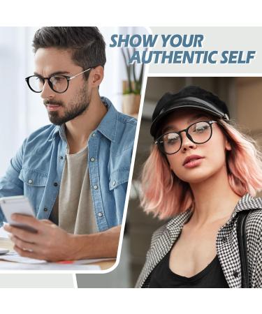 Buy CN92 Classic Nerd Glasses - Vintage Round Keyhole Panto Glasses with Clear Lens in Matte Black - 40s & 50s Style | International Shipping Available - Buy Online on GoSupps.com