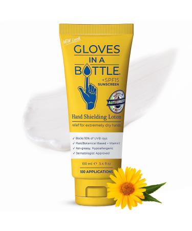 Gloves In A Bottle   Shielding Lotion for Dry Skin  Hand Lotion Travel Size  Protects & Restores Dry Cracked Skin (Tube  SPF) 3.4 Fl Oz (Pack of 1) SPF