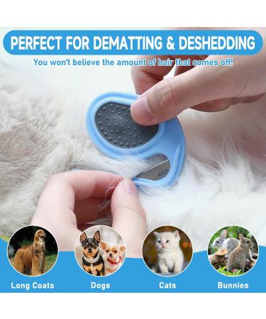 2-Piece Cat Hair Remover & Knot Comb Set | Pet Massage Tool for Long-Haired Cats & Dogs | Demanding Knife for Grooming - Buy Online on GoSupps.com