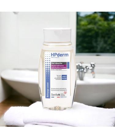  SORIFA Pack of 25 - HPderm HAUTE TOLERANCE shower gel - 2 in 1 body and hair - Special for sensitive skin tattooed skin weakened hair - Frequent use - pH neutral soap-free - Bottle 250 ml - Buy Online on GoSupps.com