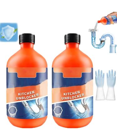 Homebbc Pipeline Clear Kitchen Unblocker Momeng Pipe Unclogging Dissolving Agent Pipeline Dredging Agent-Momeng Kitchen Unblocker Suitable For Plumbing Toilet Plumbing Dredging-2PCS