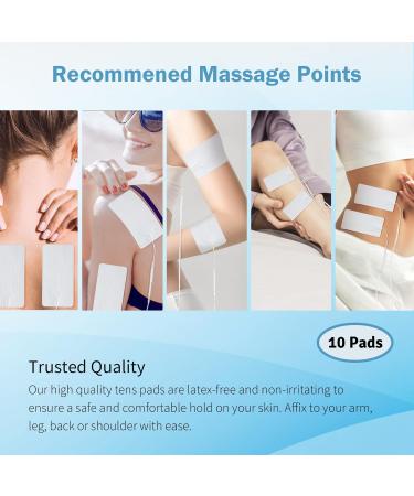 TENS Unit Replacement Pads - 20 Pcs Large 2x4 Electrode Patches Self-Adhesive & Reusable for Electrotherapy | Compatible with AUVON TENS 7000 - Buy Online on GoSupps.com