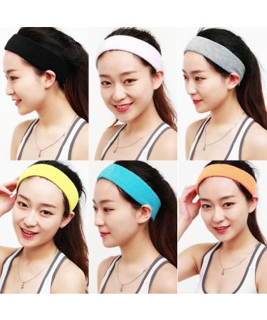Sweatband Sports Headband for Men & Women | Moisture-Wicking Cotton Terry Cloth | Multicolor Athletic Headwear - Buy Online on GoSupps.com