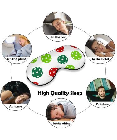 Colorful Pickleball Balls Sleeping Mask - Cute Adjustable Eye Mask for Comfortable Sleep | Soft Blindfold for Night Rest - Buy Online on GoSupps.com