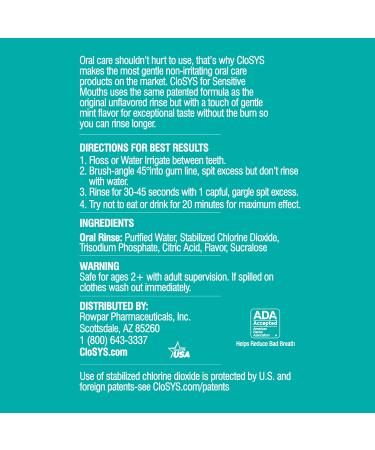 CloSYS Sensitive Mouthwash Travel Size | Alcohol Free Gentle Mint 3.4 oz (48 Count) - Soothes Sensitivity & Fights Bad Breath - Buy Online on GoSupps.com