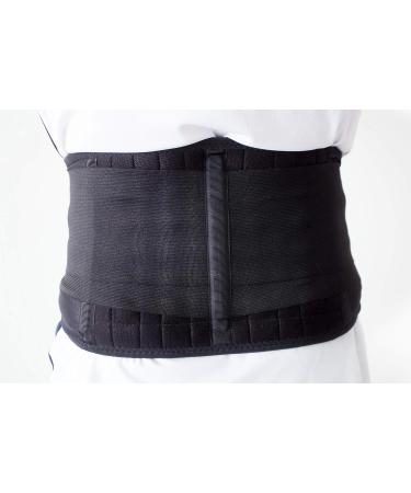 NMT Lumbar Support Black Belt - Posture Corrector for Pain Relief from Arthritis, Sciatica, Scoliosis, and More - 4 Adjustable Sizes for Injury Prevention - Buy Online on GoSupps.com