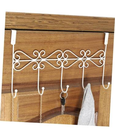 PRETYZOOM Hanging Hooks Hook Over Door Clothes Hanger Rack Over The Door Hanger Coat Hanger Rack No Trace Towel Rack Metal Hangers medium White - Buy Online on GoSupps.com