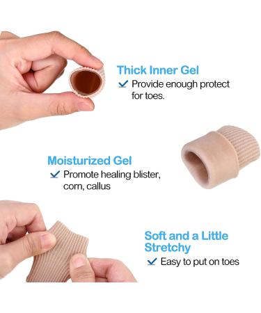 Gel Toe Caps Set - Toe Protectors Sleeves Bandages for Women - Prevent Bunions Hammertoes Callus Corn Blisters - 12 Pieces (0.98 Inch Diameter) - Buy Online on GoSupps.com