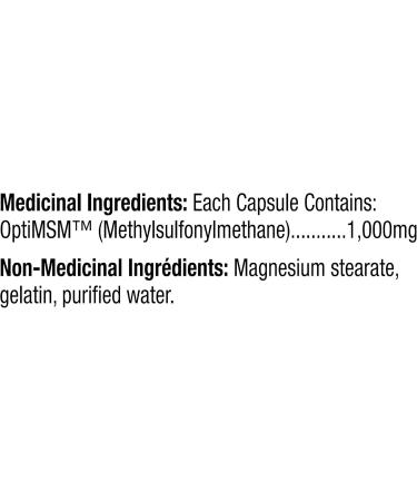 Prairie Naturals OptiMSM 1000mg Capsule - 180 Count - Buy Online on GoSupps.com