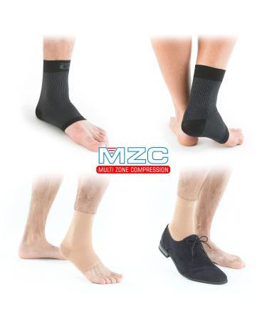 Neo-G Ankle Support XL - Achilles Tendonitis & Sprained Ankle Brace for Weak Ankles - Multi Zone Compression for Joint Pain Relief - Beige - Daily Wear - Buy Online on GoSupps.com