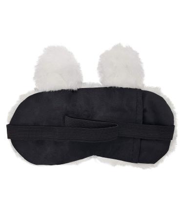 Buy Cute White Bunny Fur Eye Mask - Sleep Better Reduce Dark Circles & Puffiness - Pack of Two for Meditation & Relaxation - Buy Online on GoSupps.com