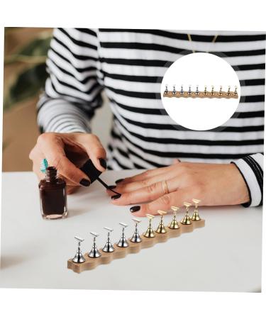 BUGUUYO 1 Set Fake Nails False Nails Display Stand Press on Nails Stand Nails Tips Practice Stand Nail Holder Nail Stuff for Acrylic Nails Nail Stands Nail Supplies Accessories Wave Wood - Buy Online on GoSupps.com