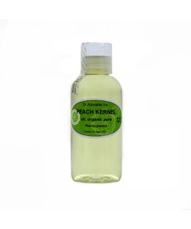 Dr Adorable - 4 oz - Peach Kernel Oil - 100 % Pure Natural Premium Organic Cold Pressed