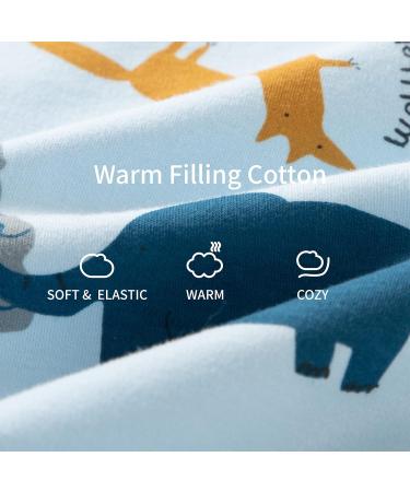Duomiaomiao 2.5 TOG Baby Sleeping Bag with Legs | Unisex 100% Cotton Wearable Blanket | Winter Sleep Sack for Toddlers 3-4 Years | 95cm Length | Elephant Jungle Design - Buy Online on GoSupps.com