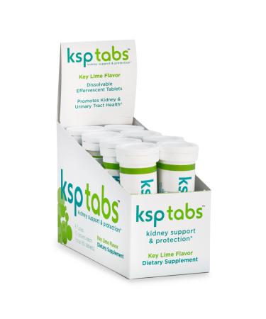 KSPtabs All Natural Hydration & Kidney Health Supplement to Combat Calcium Oxalate Crystal Formation Key Lime-80 Tablets