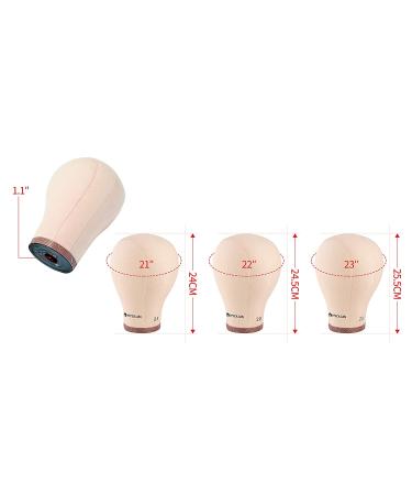 HYOUJIN 22 Canvas Cork Block Wig Head Mannequin for Display & Styling - Light Brown, 22 inch - Buy Online on GoSupps.com