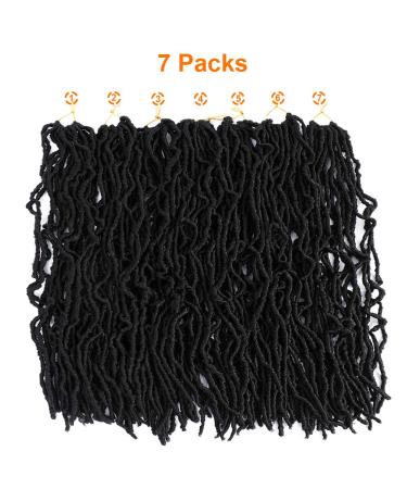 SamBraid 24 Inch 7 Packs Soft Locs Crochet Hair for Natural Butterfly Style - Black Curly Pre Looped Synthetic Braiding (24 Inch, 7Packs, 1B) - Buy Online on GoSupps.com