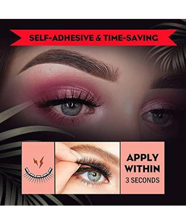 2023 Reusable Self-Adhesive Natural Fluffy False Eyelashes - Wispy Long Extension Pack for Girls and Women - Glue-Free and Skin-Friendly - Buy Online on GoSupps.com