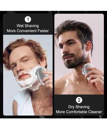 INBOLM Mini Electric Shaver Mini Shavers for Men with LCD Display Portable Pocket Size Mini Shaver USB Type-c Wet and Dry Beard Grooming Kit Suitable for Home and Travel (Silver) - Buy Online on GoSupps.com