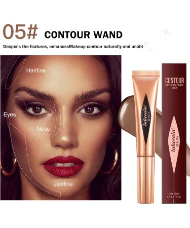 Liquid Contour Beauty Wand Cream Bronzer Contour Wand Soft Smooth Glossy Lightweight Long Lasting Waterproof Liquid Contour Stick Makeup Kit For Face With Natural Nude Finish (05# Contour Wand) 05#contouring Wand - Buy Online on GoSupps.com