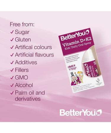BetterYou Kids Vitamin D + K2 Oral Spray 15ml - Daily Essential for Healthy Growth - Buy Online on GoSupps.com
