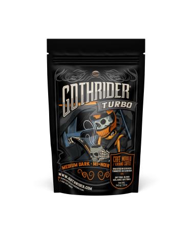 GothRider Turbo Ground Coffee (12 oz) - Slow-Roasted Coffee Beans Italian Blend Medium Roast Ground Coffee
