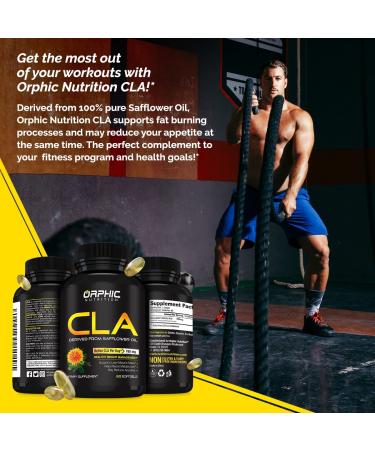 CLA Safflower Oil Supplement - 780mg Conjugated Linoleic Acid for Weight Loss - 60 Softgels - Buy Online on GoSupps.com