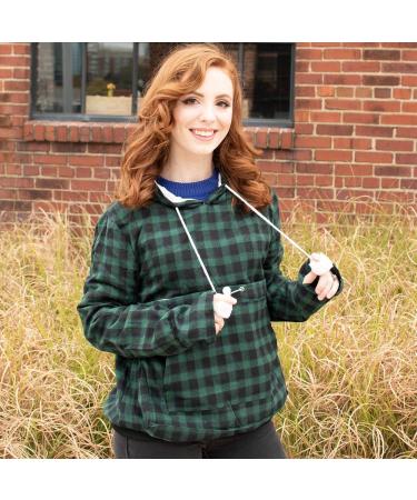 Pet Pouch Hoodie | Cat Dog Carrier Sweatshirt | X-Large Green+Black - Buy Online on GoSupps.com