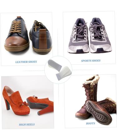 FRCOLOR Height Increasing Insoles - 2 Pairs of Cotton Shoe Inserts for Men & Women - Grey Heel Lift Insoles for Winter Shoes 12.3x6.8CM - Buy Online on GoSupps.com