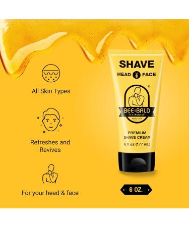 Bee Bald 4-Pack with SMOOTH PLUS Daily Moisturizer with SPF 30 SHAVE Premium Shave Cream HEAL Post-Shave Healing Balm and CLEAN Hydrating Facial Cleanser - Buy Online on GoSupps.com