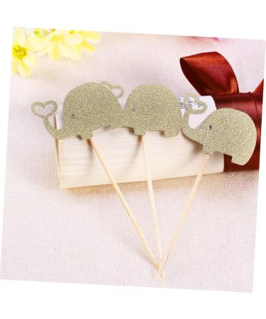 ERINGOGO 3pcs Stick Fruit Topper Heart Wedding Fruit Cake Glitter Elephant Toppers Fruitcakes Love Cupcake Topper Picks Food Cocktail Picks Glitter Cupcake Toppers Pearlescent Toothpick - Buy Online on GoSupps.com