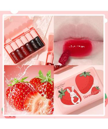 6 Colors Lip Tint Stain Set: Long-lasting Korean Lip Gloss & Cheek Tint - Waterproof, High Pigment, Vivid Color - Mini Liquid Lipstick Makeup Set - Buy Online on GoSupps.com