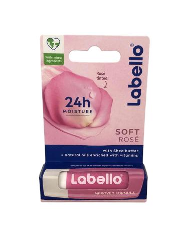 Labello Soft Ros Lip Balm 5.5ml - Colorful Moisturizing Formula with Rose Extract & Shea Butter - 24 Hour Hydration - Buy Online on GoSupps.com