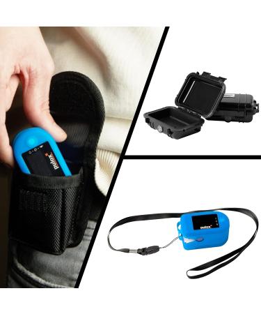 Puloximeter PO-200 Set - Measure Pulse & Oxygen Saturation | Dark Blue Oximeter with LCD Display Hard Case & Accessories - Buy Online on GoSupps.com
