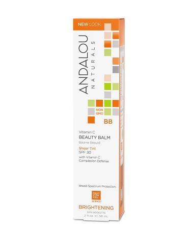 Andalou Naturals BB Cream Vitamin C Beauty Balm SPF 30 - Brightening Sheer Tint (2 oz) - Buy Online on GoSupps.com