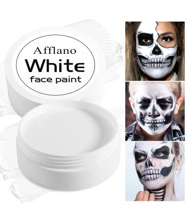  Afflano Afflano halloween makeup white 100g theatre makeup face white high pigmentation foundation for face gothic carnival stage skeleton zombie - Buy Online on GoSupps.com