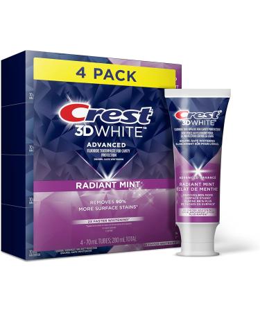Crest Pro-Health Toothpaste Smooth Formula Clean Mint 130 mL (Pack of 3) & 3D White Toothpaste Advanced Whitening Radiant Mint 280 mL Total (Pack of 4) Pro Health Toothpaste (3-Pack) + Toothpaste - Buy Online on GoSupps.com