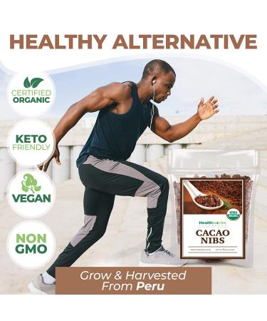 Healthworks Cacao Nibs Raw Organic (80oz / 5lb) | Criollo Bean | Unsweetened | Certified Organic | Keto, Vegan, Non-GMO | Antioxidant Superfood - Buy Online on GoSupps.com
