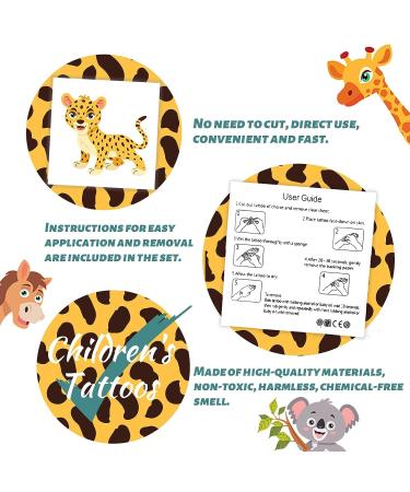 240 Pcs Jungle Animal Temporary Tattoos for Kids - Waterproof Bulk Stickers for Jungle Themed Party - Monkeys, Tigers, and More! Safe and Fun Children's Tattoo Toys - Buy Online on GoSupps.com