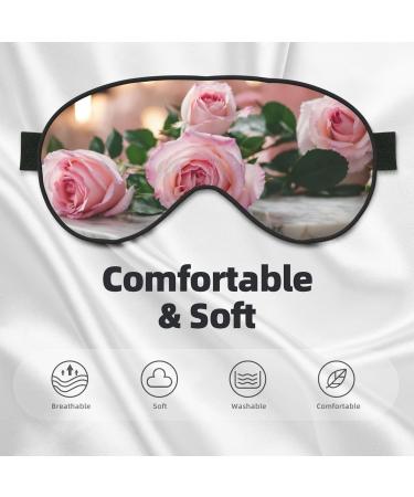 Red Rose Print Soft Eye Mask for Sleep | Cozy Eye Mask for Men & Women | Travel-Friendly Design - Buy Online on GoSupps.com
