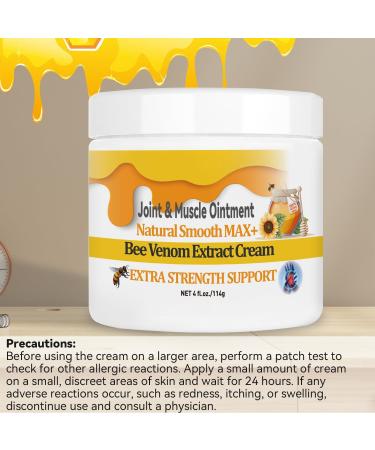 Bee Venom Joint Muscle Bone Cream Fast Acting Soothing Effective Help for Back Neck Hand Foot Knee Muscle Shoulder Topical Wrist Elbow Hip Nerve Plantar Ankle Foot Discomfort - Buy Online on GoSupps.com