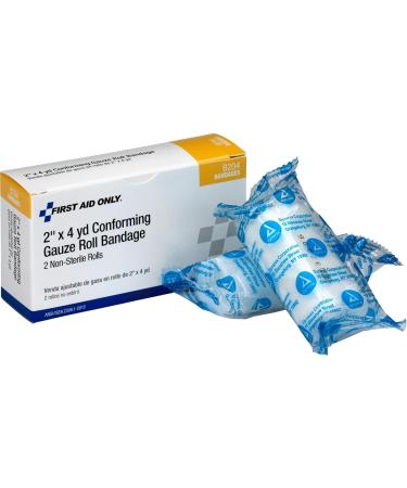 First Aid Only B204 Conforming Gauze - Non-Sterile 2 x 4 Yd 2/Box | International Shipping Available - Buy Online on GoSupps.com
