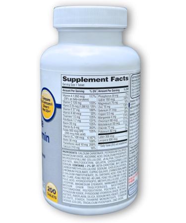 Multivitamin Multimineral for Men 50+ Tablets 200 Count (Pack of 1) Boxed by Fusion Shop Store - Buy Online on GoSupps.com