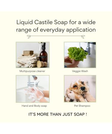 Liquid Castile Soap Organic Ingredients, Biodegradable, Gentle for Sensitive Skin and Versatile Use (16 fl oz (Pump Cap), Laurel Berry) 16 Fl Oz (Pack of 1) Laurel Berry - Buy Online on GoSupps.com