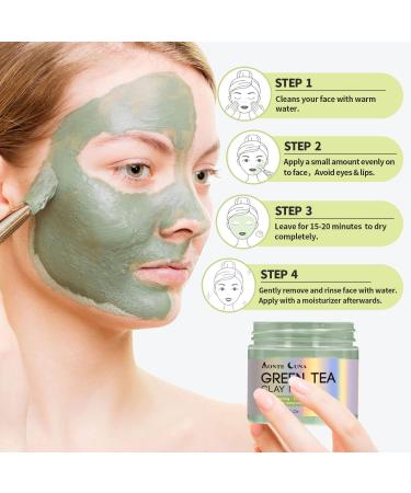 COSMTEK Monte Luna Green Tea Clay Mask Dead Sea Minerals Mud Mask Turmeric Clay Facial Mask Face Masks Skincare for Pore Blackhead Blemish and Acne 70g each - Buy Online on GoSupps.com