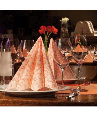 Papstar Royal Collection 50 Napkins 1/4 Fold 40x40 cm Nectarine Damascato - Premium Quality Serviettes for Parties | #84997 - Buy Online on GoSupps.com