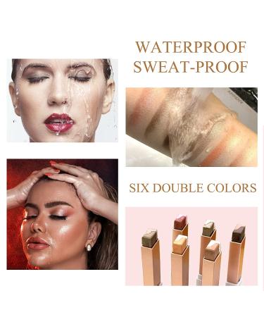 Glitter Gradient Eyeshadow Stick Set Waterproof Shimmer Eye Makeup in 12 Colors (6 Packs) - Buy Online on GoSupps.com