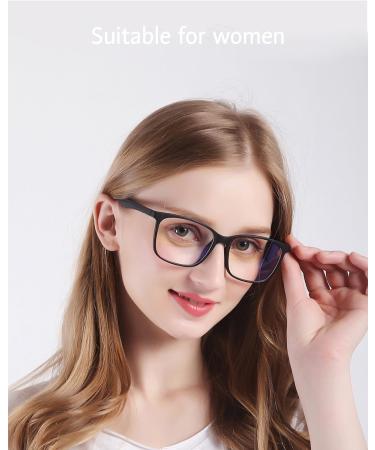 ANRRI Blue Light Filter Glasses - UV Protection for Headaches & Eye Fatigue | Unisex Classic Black for PC TV & Tablet - Buy Online on GoSupps.com