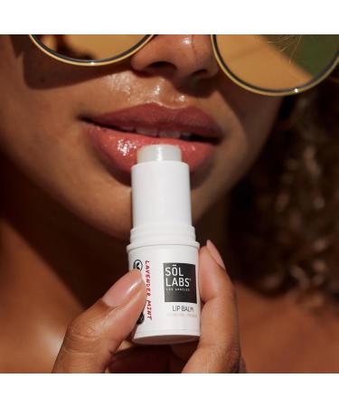 SPF 15 Lip Balm Sunscreen - Shea Butter Hydration Antioxidants Zinc UV Protection - Reduces Lip Lines - 11g Lavender Mint Tube - Buy Online on GoSupps.com